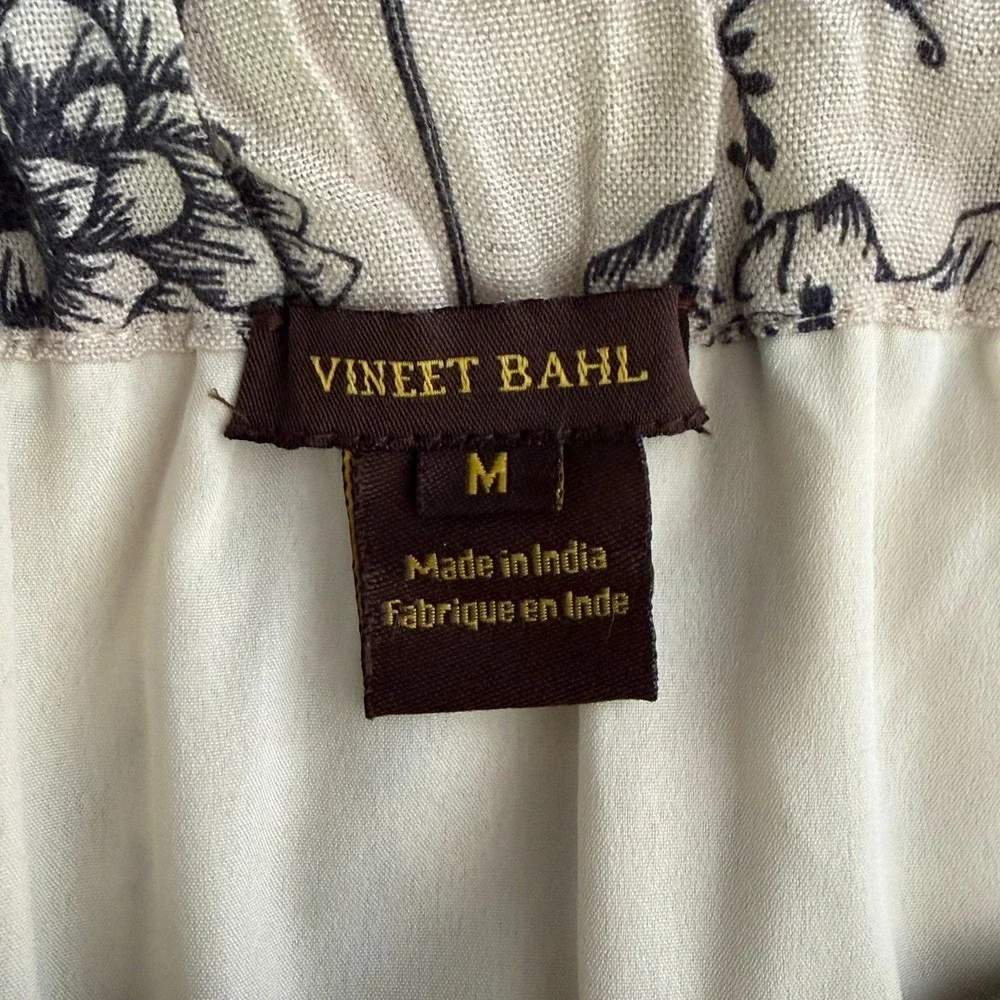 Anthropologie Vineet Bahl Devi Embroidered Midi Skirt Womens M Beige Boho Chic - Picture 10 of 14